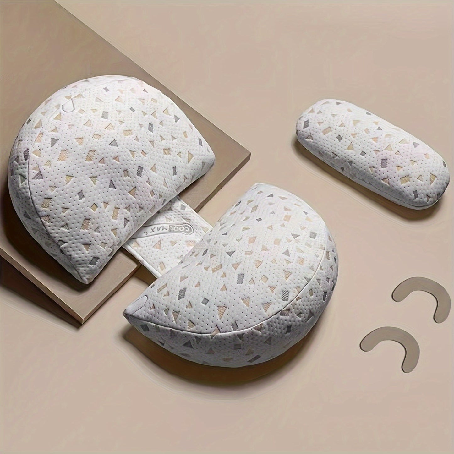 Set of 2 Soft U-Shaped Maternity Pillows with Adjustable & Removable Covers for Belly and Back Support, Perfect for Side Sleepers