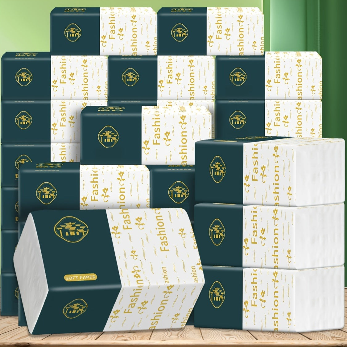 Fashionable 10 pieces of 4-ply paper tissues, with a soft and thickened texture. Each pack contains 250 sheets, free of dyes, suitable for use in offices, homes, hotels, and food trucks.