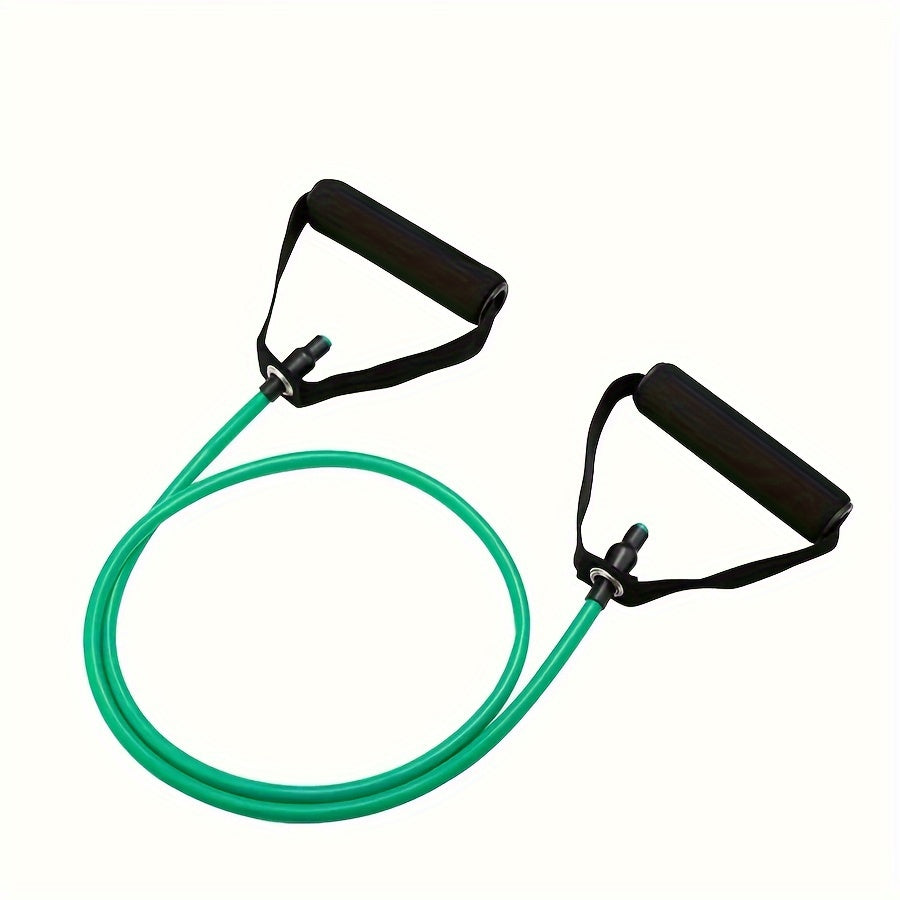 1 set of 5-Level TPE Resistance Bands with Comfort Handles, Ideal for Home Workouts, Strength Training, Pilates & Yoga. Durable in Green, Blue, Black, Red. Versatile for Full-Body Shaping.