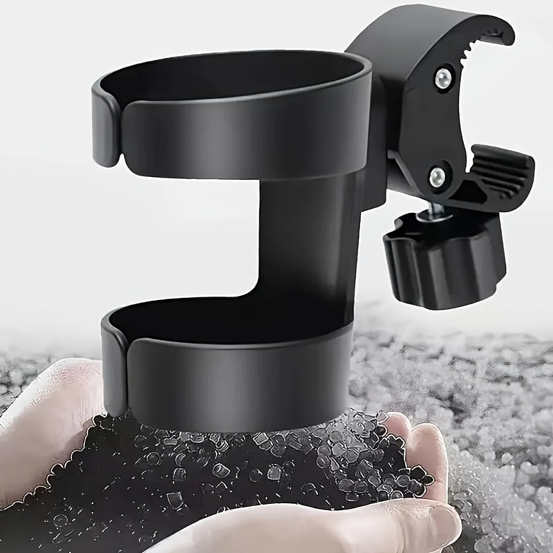 Durable 360° Rotatable Cup Holder for Stroller, Bike, Walker & Wheelchair - Made of Tough PP Material, Suitable for Children Aged 3-6 Years, Secure & Convenient Beverage Accessory