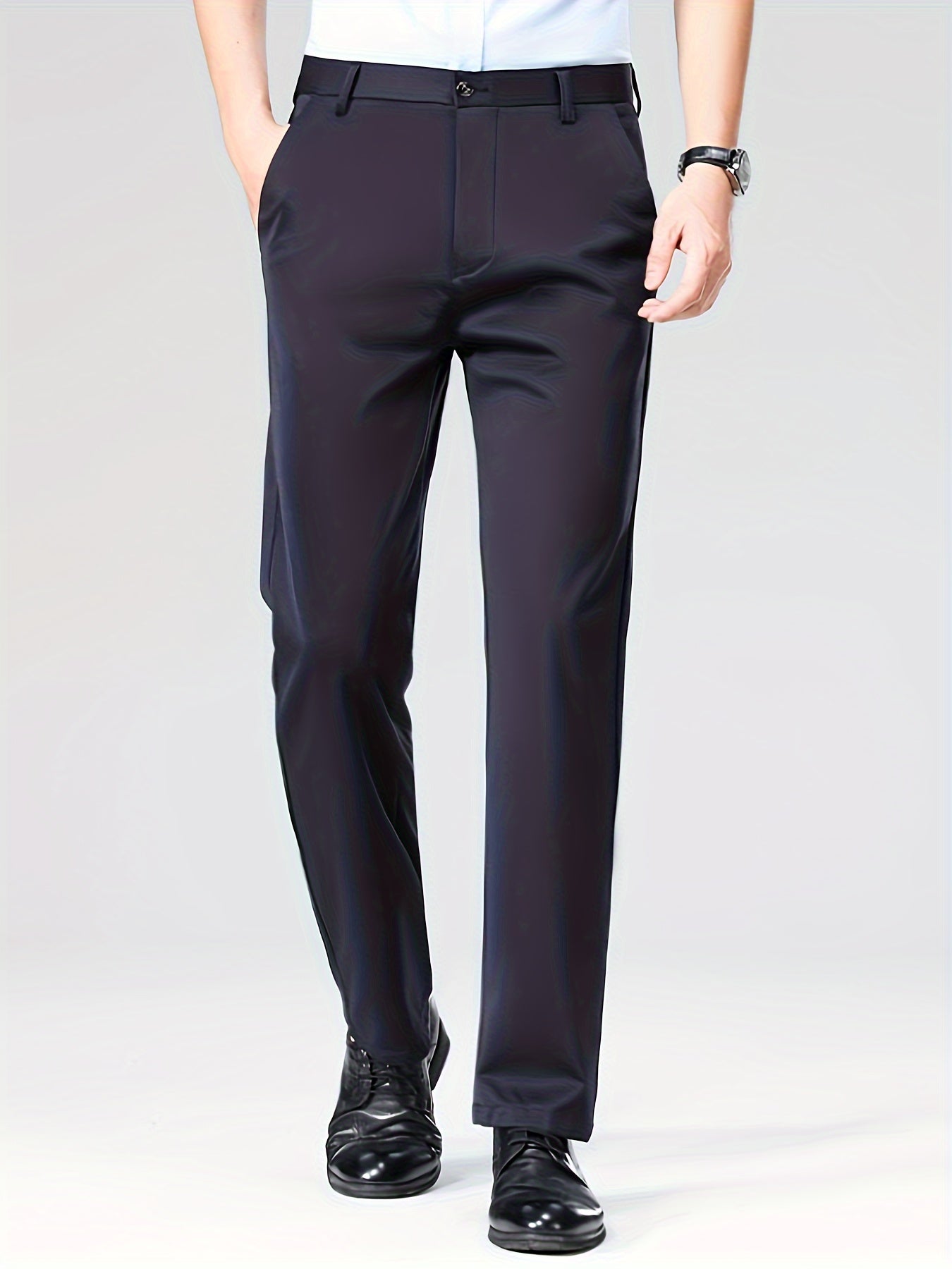 Men's versatile straight leg pants for daily wear, with chic business style.