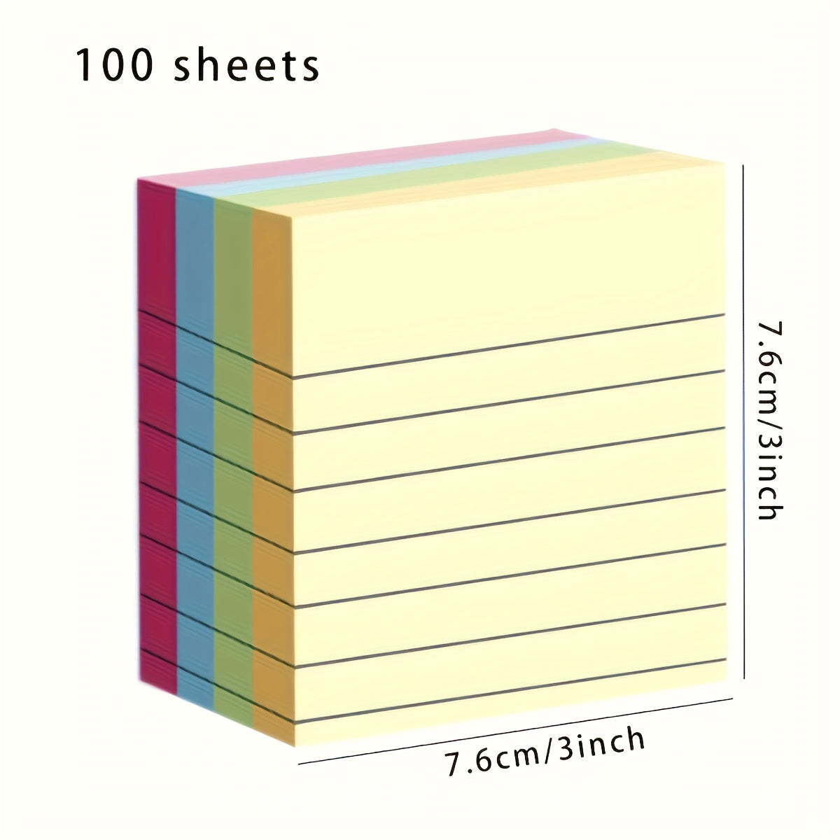 Компактный блокнот с липкими листами на 100 листов, представленный в 4 цветах - Идеально подходит для офиса, дома и учебы