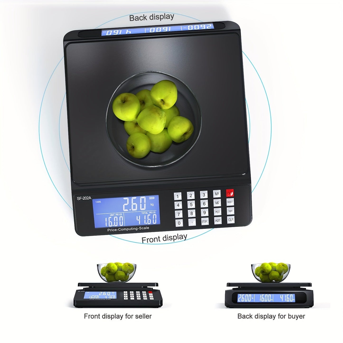 Dual-Display Weighing Scale/Kitchen Scale SF-202A with Multifunctional Features