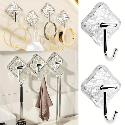 4pcs Multifunctional Adhesive Hooks - Non-slip and Traceless for Kitchen, Bathroom, Bedroom, Decor, Utility