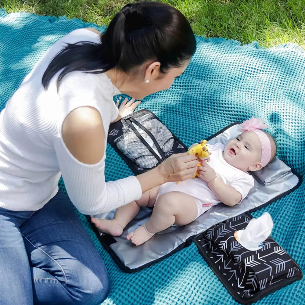 Versatile Changing Pad for Baby Diaper Bag or Changing Table. Easy One-Hand Diaper Change Pad. Waterproof Travel Pad. Perfect Baby Shower Gift, Must-Have for Newborns. Great Unisex Baby Essential, Ideal for Christmas, Halloween, or Thanksgiving Day Gift.