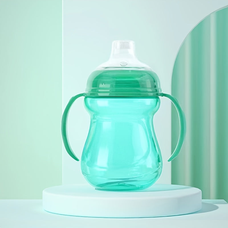 270ml Kids' Sippy Cup with Handle is BPA-Free and designed for toddlers aged 3 and up. This reusable cup is leakproof and non-slip, available in Blue, Pink, and Green.