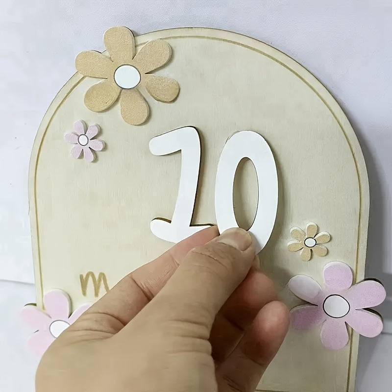 Wooden Milestone Birth Sign: A unique way to capture your baby's growth throughout their first year. Perfect for photography milestones and as a Christmas or Thanksgiving Day gift.