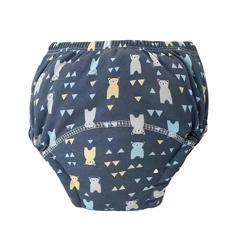 Set of 8 Training Pants with Adorable Animal Prints | Reusable and Machine Washable | Ideal for Potty Training and Gifts | Available in Blue, Grey, and Light Blue