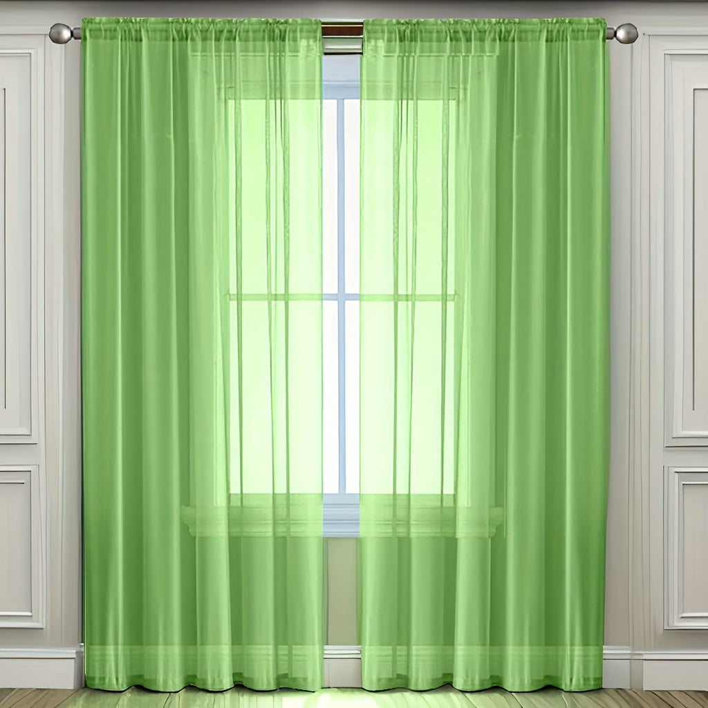 Sheer Polyester Curtain Panel - Modern Window Treatment for Bedroom and Living Room, Light and airy Fabric, Easy to Clean, Rod Pocket top - 1 piece Bedroom Romance Theme