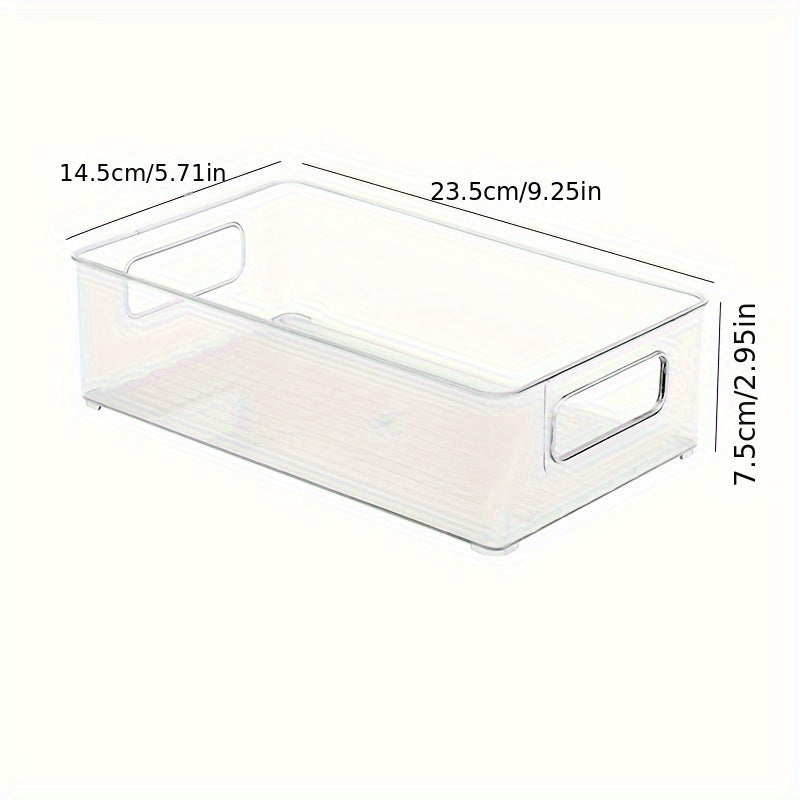 Spacious Clear Plastic Food Storage Box with Handle - Drawer Design, Freezer-Safe Container for Fruits & Veggies, BPA-Free, Great for Fridge Organization