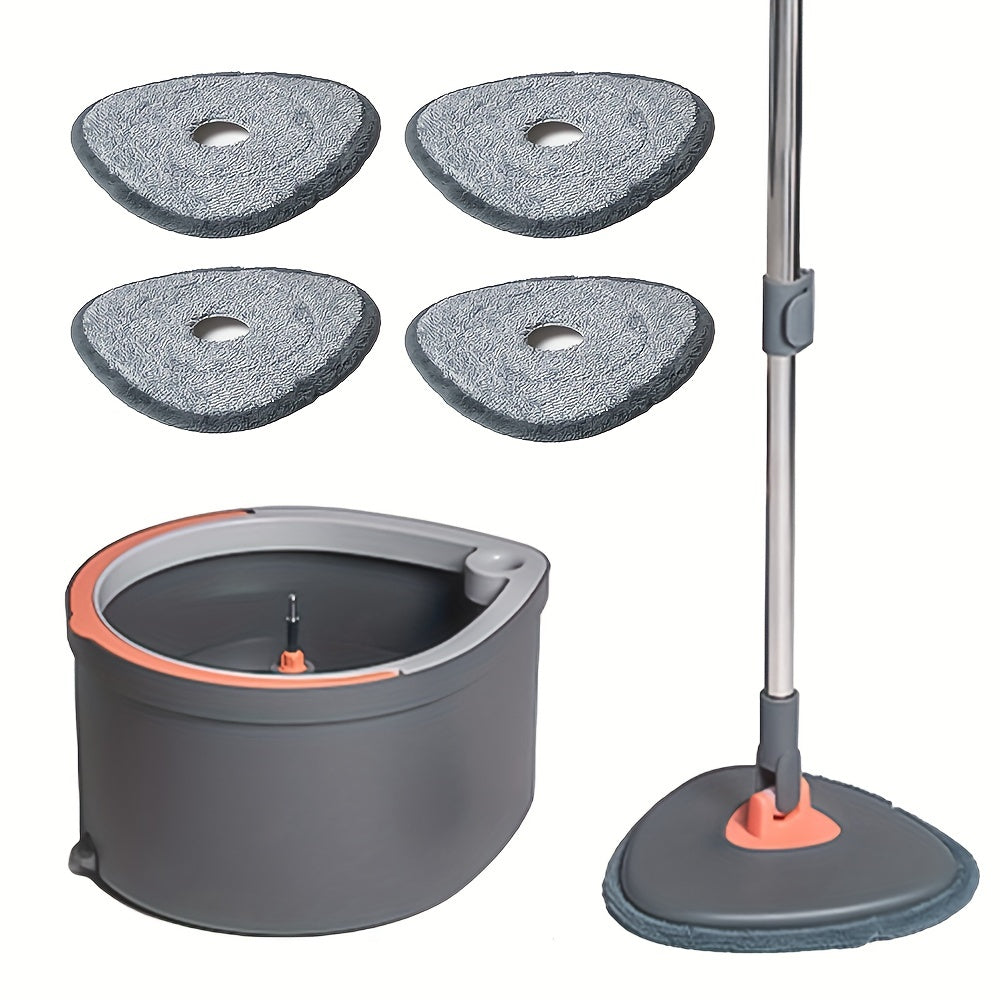 Get the Teardrop Mop and Bucket Set featuring a Rotatable Flat Mop equipped with a Self-Wringing System. This versatile set enables dual-use for both wet and dry floor cleaning. Made from durable Stainless Steel and Plastic Material, it is perfect for