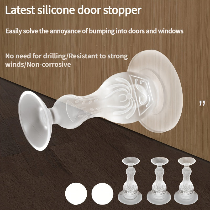 5 Silicone Anti-Collision Door Stoppers to prevent noise and damage.