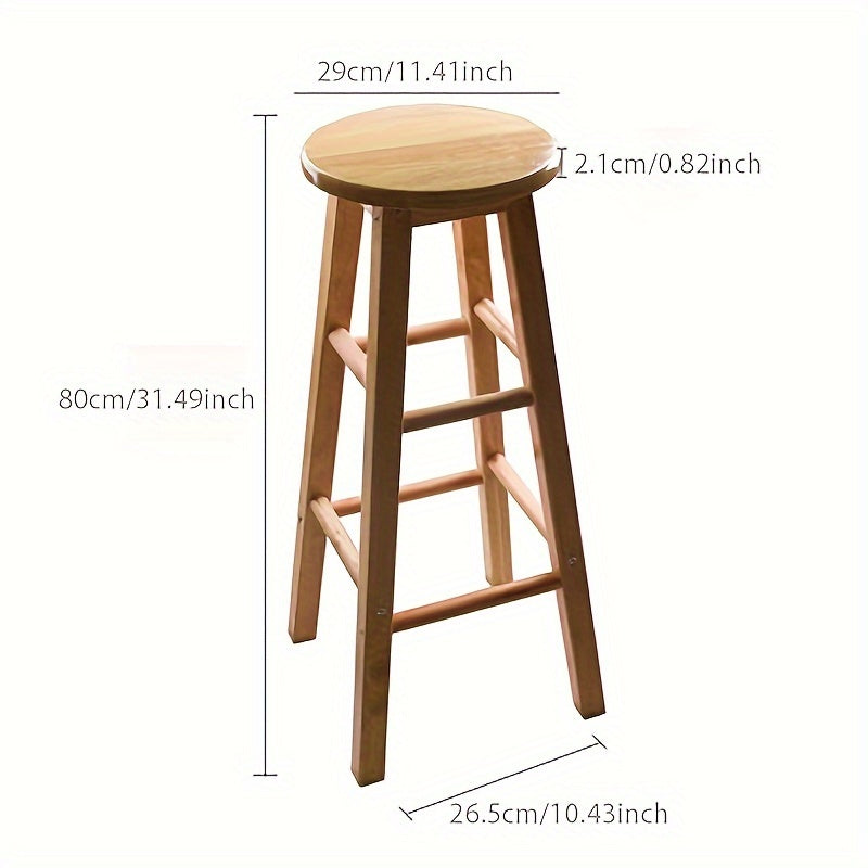 Introducing our Nordic Style Bar Stool, featuring a timeless retro design perfect for bars, restaurants, cafes, and more. With a height of 30cm/11.81inch and a seat diameter of 70cm/27.55inch, this stool stands at an overall height of 80cm/31.49inch.