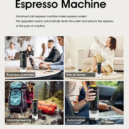 3-in-1 electric coffee maker: capsule and USB portable, perfect for on-the-go use at home, in the car, or outdoors.