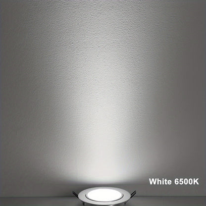 6 Ultra Bright LED Recessed Ceiling Lights: 3W/7W/12W, AC85-265V, Energy-Efficient with Metal Panels for Office, Mall, Hotel & Home Lighting.