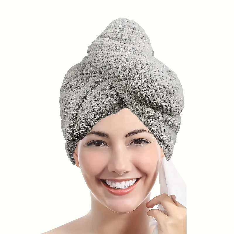 SoftTouch Microfiber Hair Towel Wrap for Women - Quick drying, super absorbent, comfortable, ideal bathroom accessory, essential daily hair care gift, low shedding, suitable for normal &