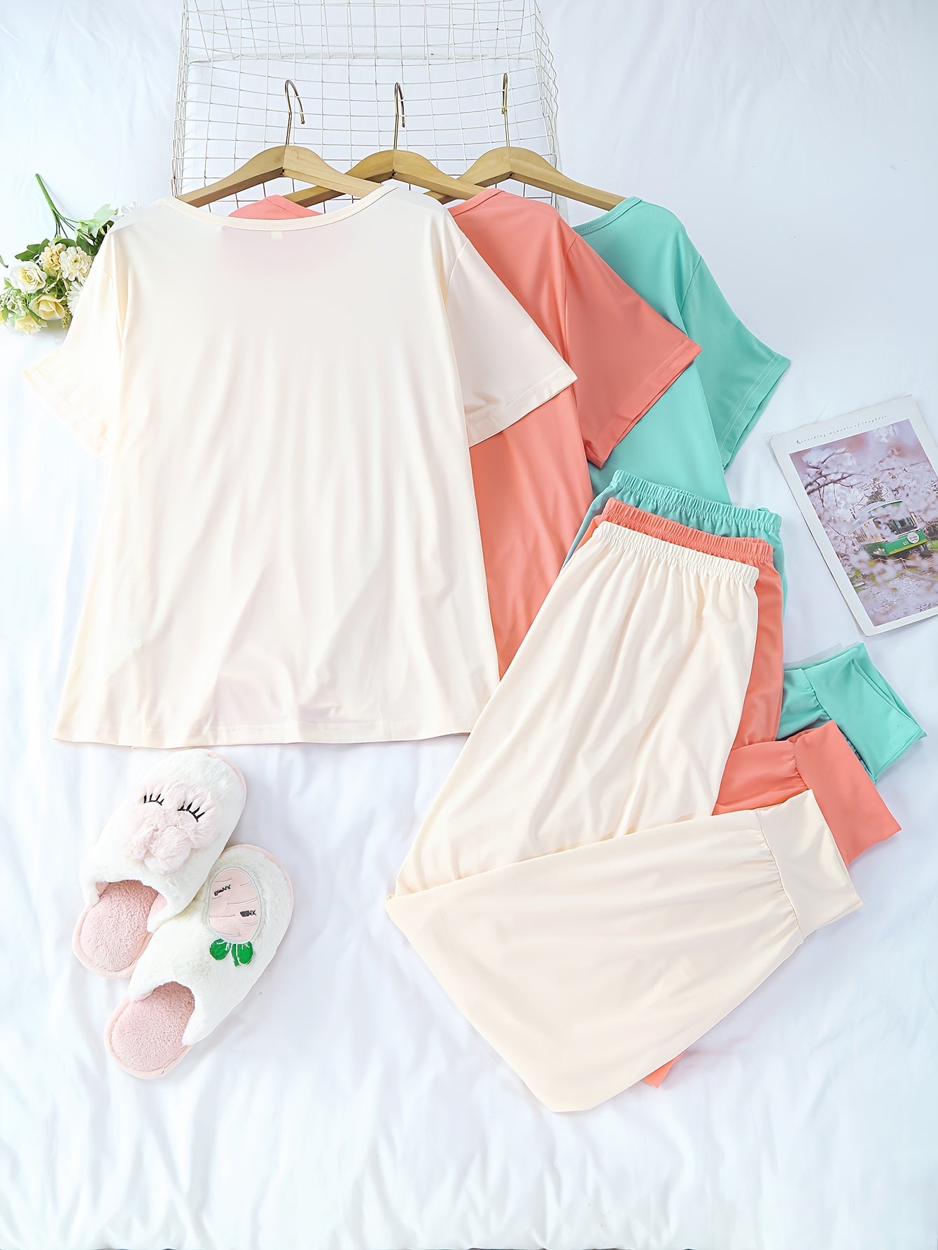 3-piece short sleeve leggings set