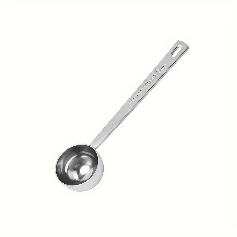 Set of 1 durable stainless steel measuring spoons for coffee, including a metal tablespoon coffee scoop. This kitchen baking tool accessory is built to last.