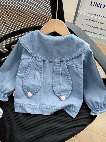 Zidaning plush quyon denim ko'ylagi, ehtiyotkorlik bilan tanlangan.