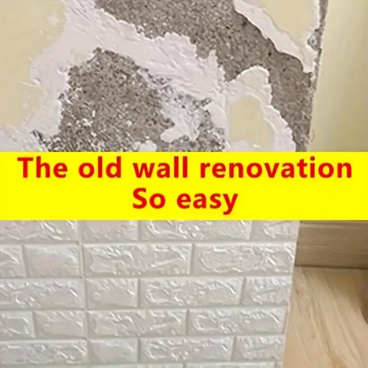 3D Peel-and-Stick Wall Decals for easy DIY home renovation in European style, suitable for kitchen, living room, bathroom, and hallway. Easy to clean and cut, self-adhesive foam wallpaper