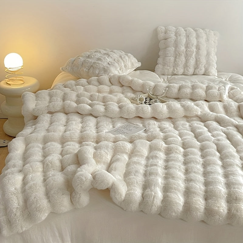 Soft and plush, this solid color blanket is perfect for snuggling up on the couch, in the office, or while camping and traveling. It's a versatile gift that can be used year-round.