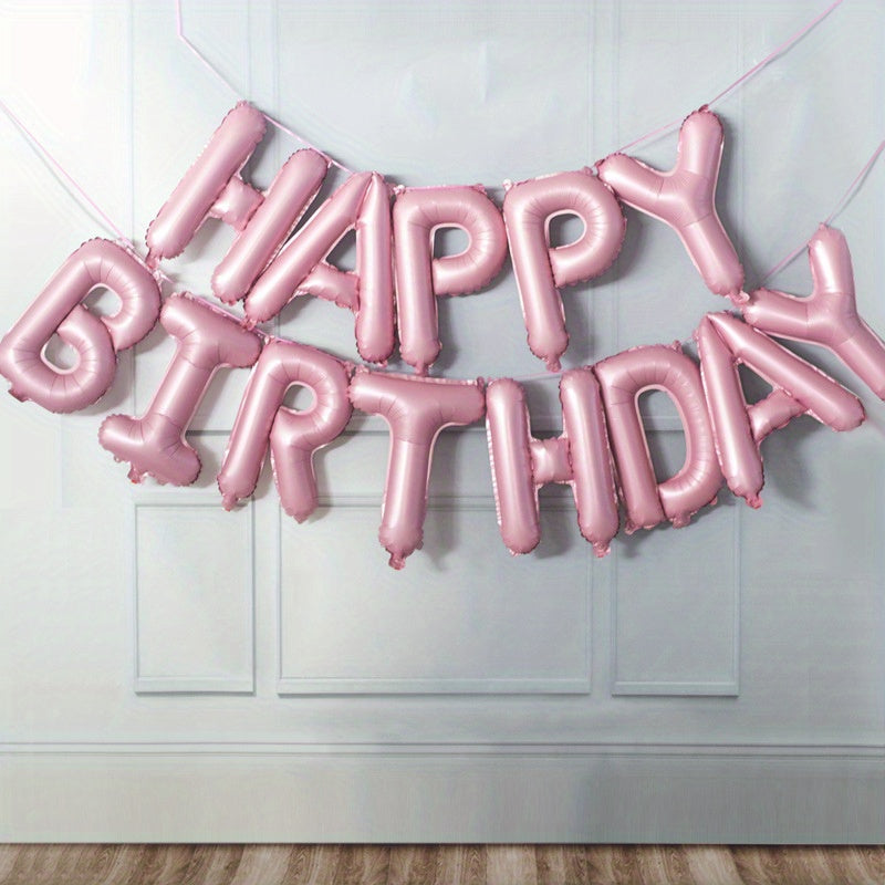 13-piece English Happy Birthday 16-inch Letter Kit for party decoration.