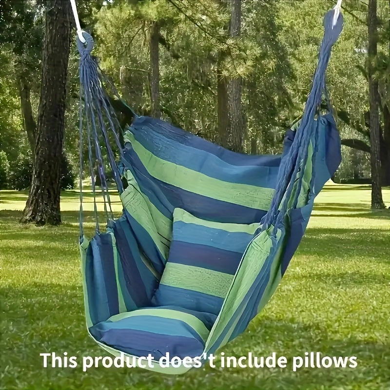 Portable outdoor camping tent hammock and swing chair, strong, comfortable, and durable. Suitable for outdoor use and indoors in home, bedroom, or yard.