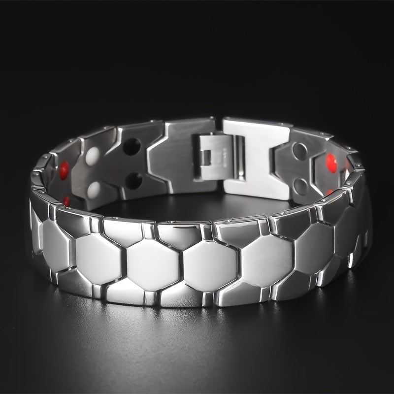 Stylish Unisex Titanium Steel Bracelet with Boho Inspiration, Multi-functional Magnet-Free Energy Wristband, Hypoallergenic, Waterproof, Long-lasting Fashion Statement - Perfect for Gifting to Loved Ones