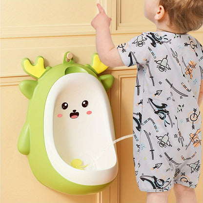 Durable Stand-Up Training Urinal for Boys with Leakproof Design and Free Hanging Hook - Made of High-Quality PP Material, Perfect for Young Children