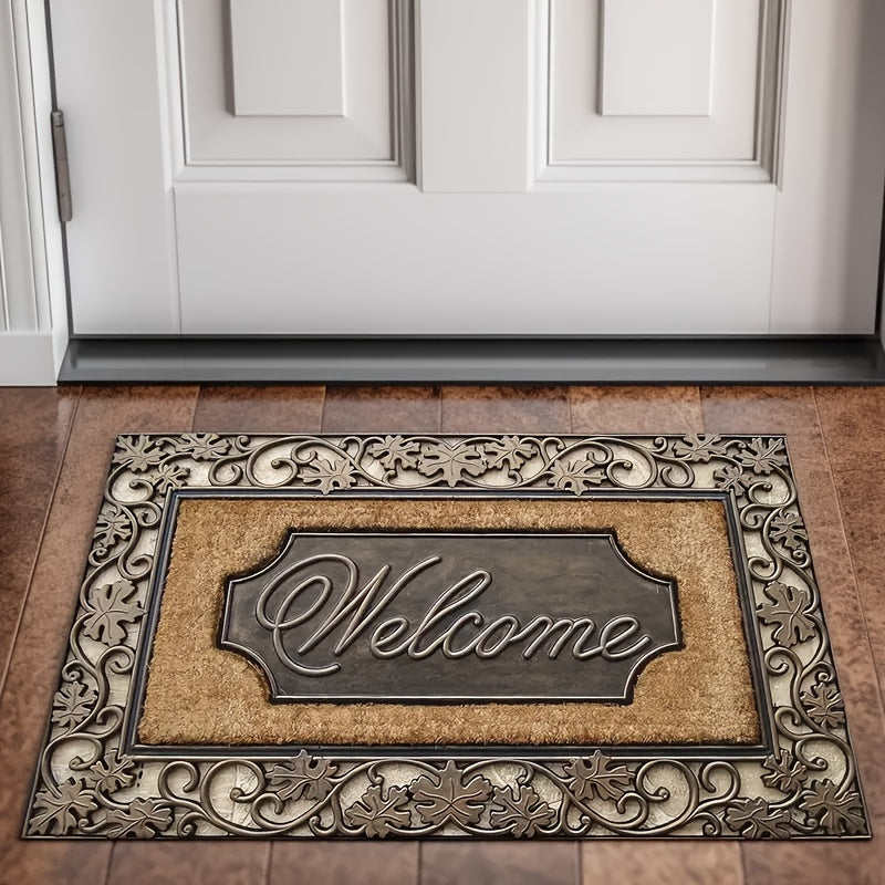 Welcome Home Doormat - Features Abstract Line Pattern, Machine Washable and Durable - Ideal for Doorways, Bathrooms, and Entrances - Available in Various Sizes