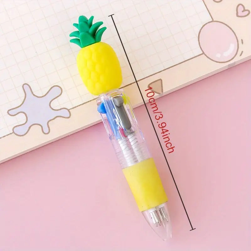 Pack of 12 cute retractable round ballpoint pens with medium tip, ergonomic design, PVC material, and various cute designs. Ideal for school and office supplies.