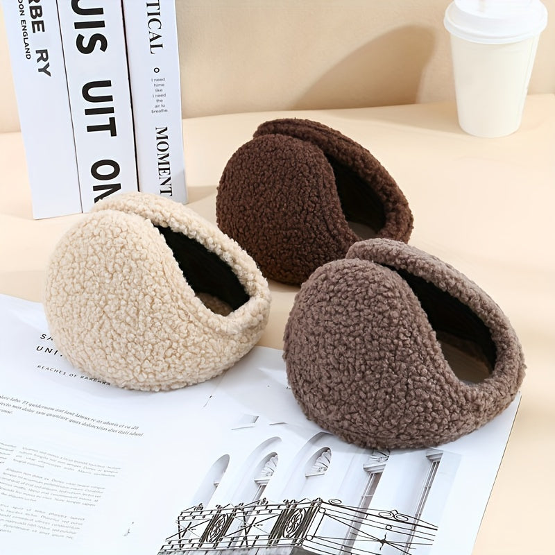 Warm and Cozy Fleece Earmuffs for Men and Women - Stretchable and Hand-Washable Winter Ear Warmers featuring a Knit Design