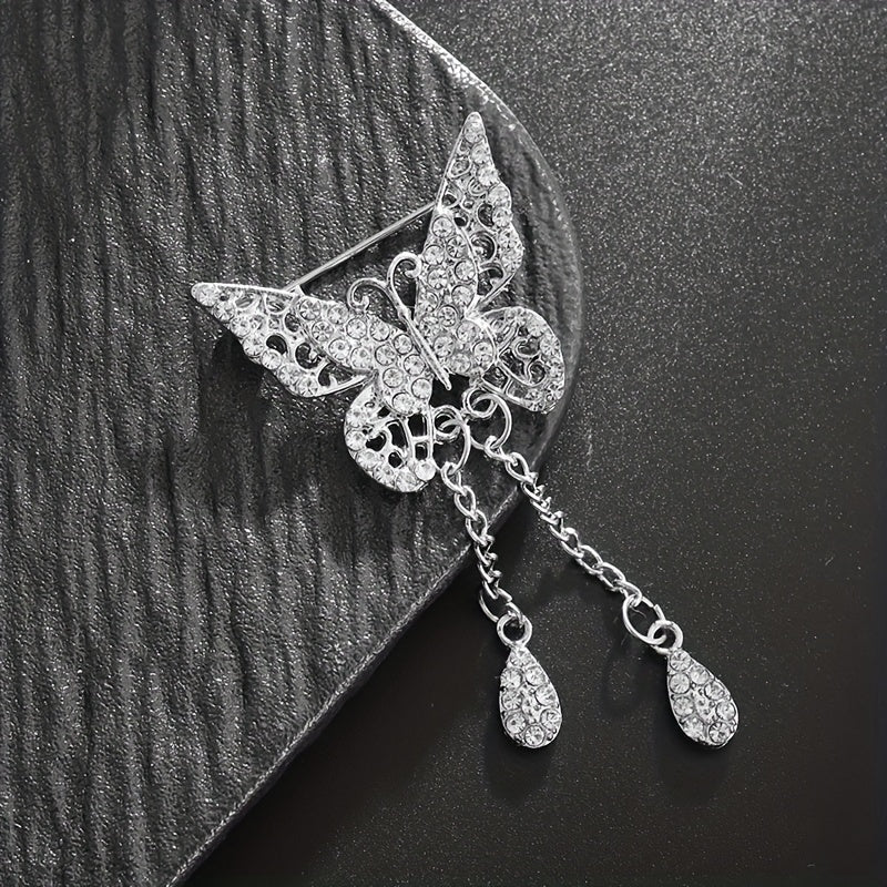 Stylish Butterfly Pendant Brooch for Women's Outerwear Dress - Perfect for Elegant Banquets and Special Occasions