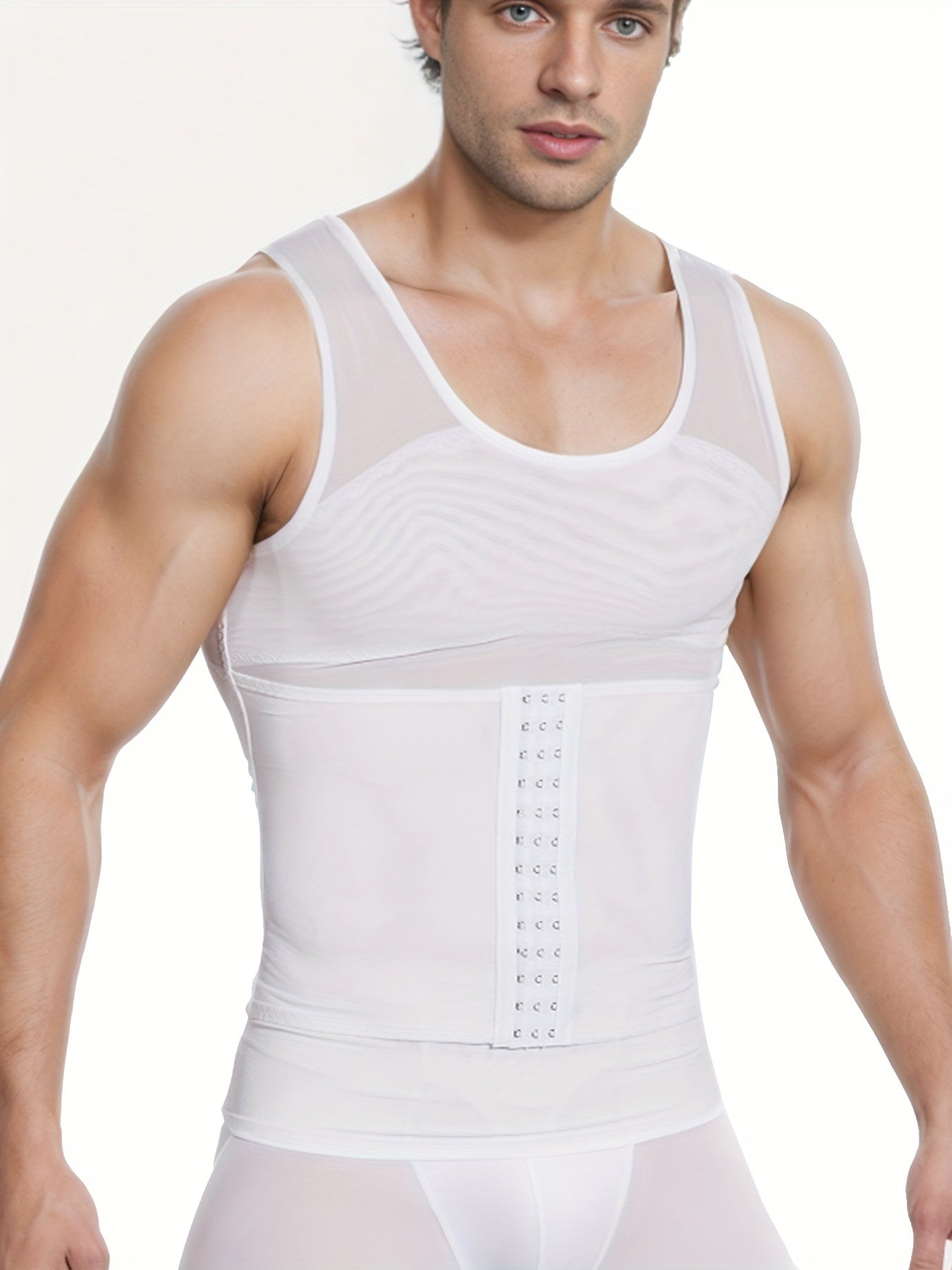 Men's Slimming Corset Compression Vest - Tummy Shaper, Sweatproof and Breathable Abdominal Binder