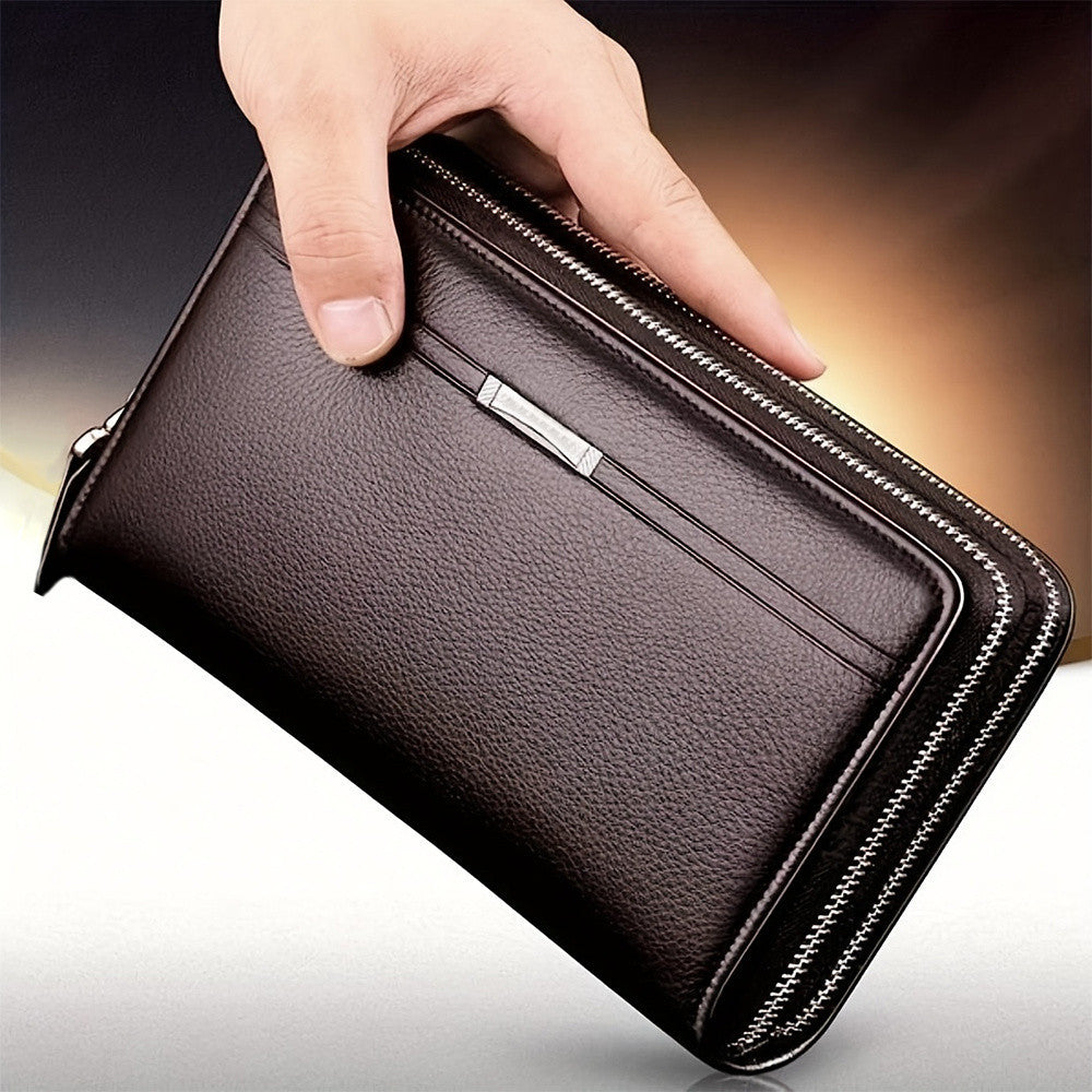 Long wallet for men, large clutch bag, mobile phone bag - ideal gift.