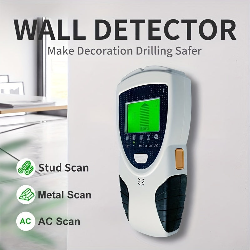 SH301 Wall Scanner accurately detects wood, metal, and wires with LED LCD display.