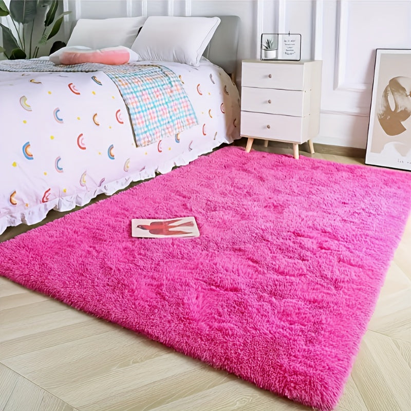 Plush and Cozy Area Rug for Living Room and Bedroom - Luxuriously Soft, Fluffy Polyester Carpet with Non-Slip Backing for Home Decor