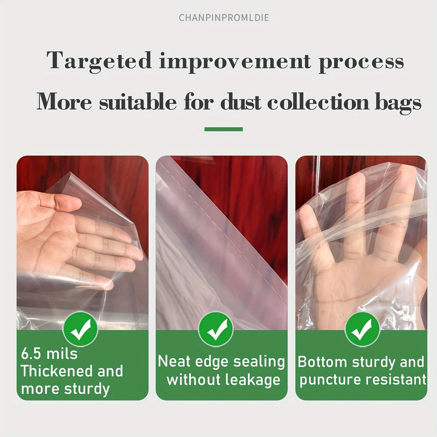 Transparent plastic bags dust collection accessories compatible with the Port Cargo Center mechanical dust collector, available in a pack of 6 and with a capacity of 5 million. Priced at $264.98.