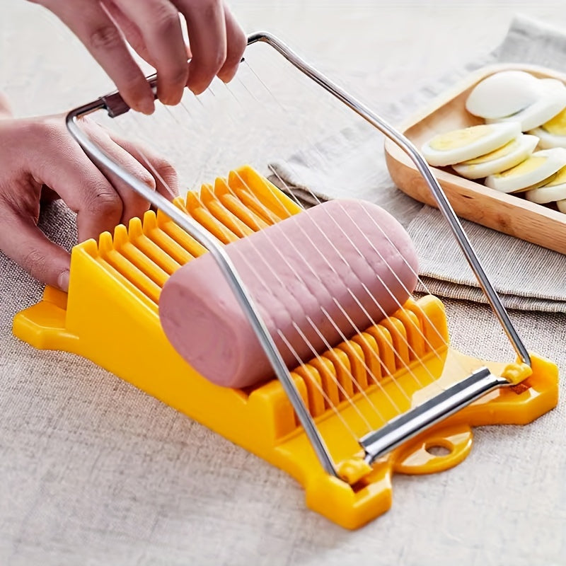 Multi-functional Stainless Steel Manual Slicer - Ideal for Cutting Cheese, Fruits, Eggs, and Ham | Convenient Kitchen Tool for Packing Lunchboxes, Making Sandwiches, and Beyond