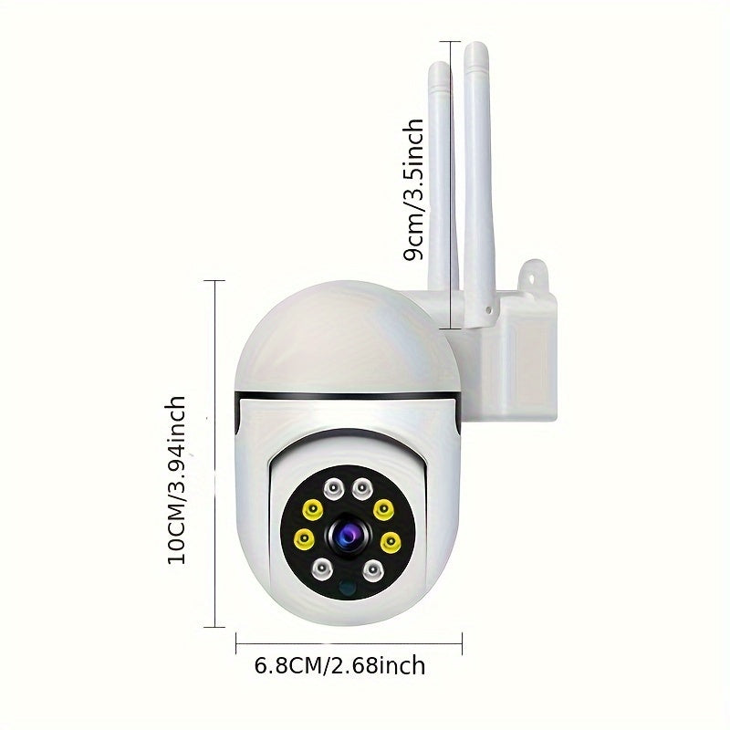 WiFi Home Security Camera with High Definition Video - Wireless Connection, Full-Color Night Vision, Two-Way Audio, Motion Detection for Protecting Youngsters, Elderly & Pets - Ideal Holiday Gift for Christmas or Thanksgiving