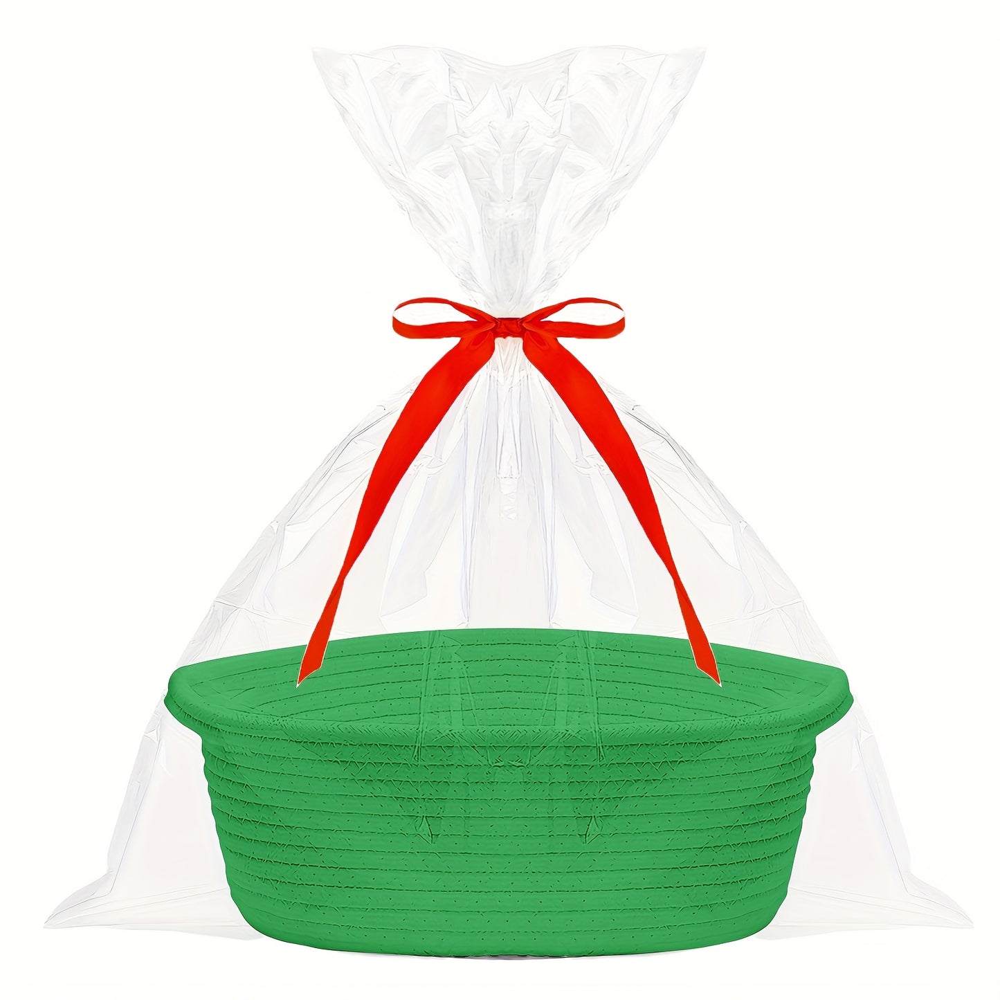 Personalized embroidered gift basket with handles, ideal for organizing collectibles, pet beds, and more. Measures 30.48 cm X 20.32 cm X 12.7 cm.