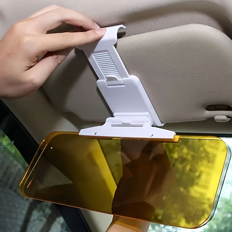 Universal car sun visor extension for all vehicles, provides anti-glare, UV protection and prevents snow blindness.