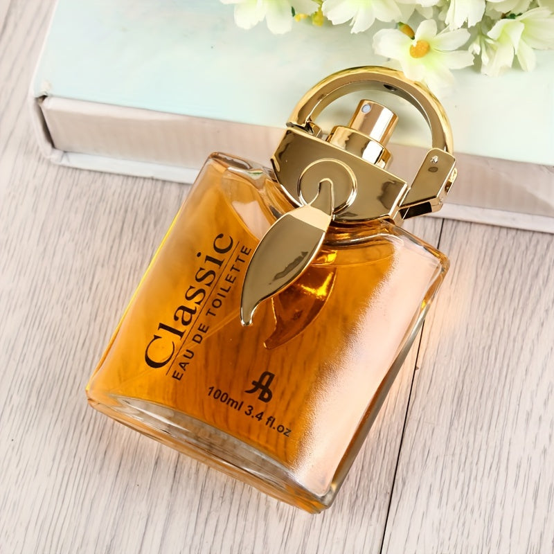 Classic Eau De Toilette Spray - 100ml | Spicy Oriental Scent | Long-lasting | Ideal gift | Elegant Golden-Tone Bottle with Decorative Cap.