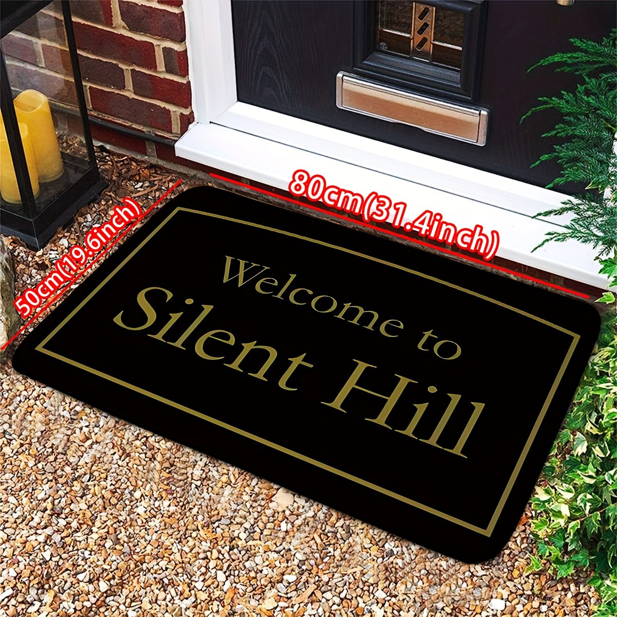 Experience the serenity of Silent Hill with our Soft Fleece Non-Slip Bath Mat - Choose from a variety of sizes