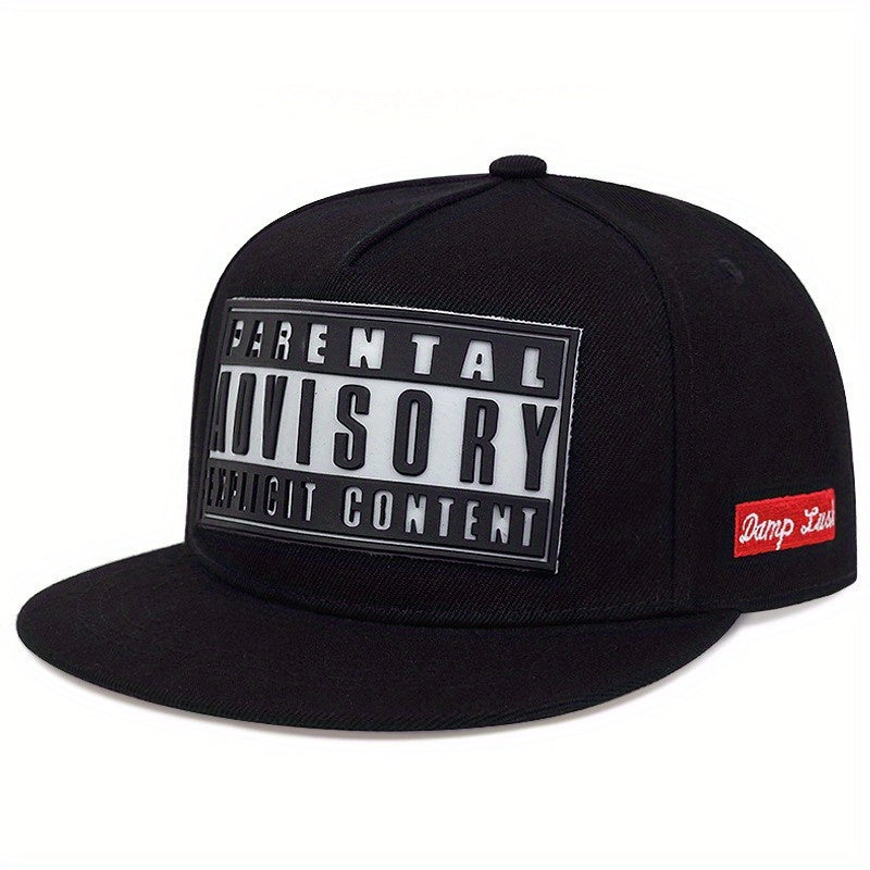 Men's hip hop cap available in 6 colors with lightweight acrylic material; choose from 1 piece alphabet design.