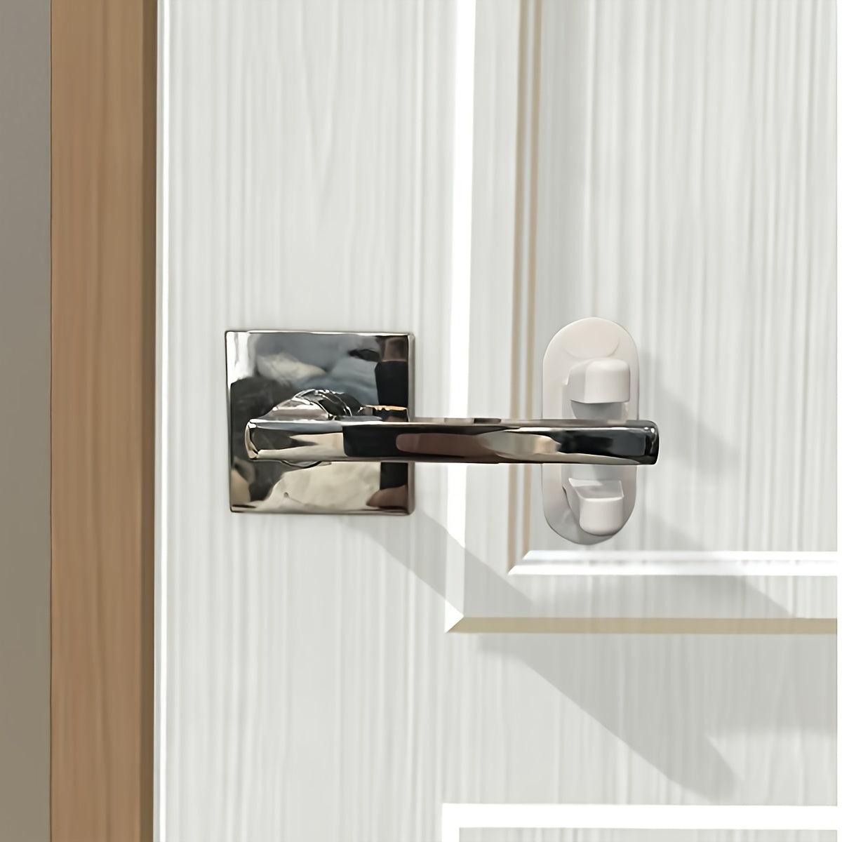 Durable Safety Door Lock in White - 1pc for Home Protection