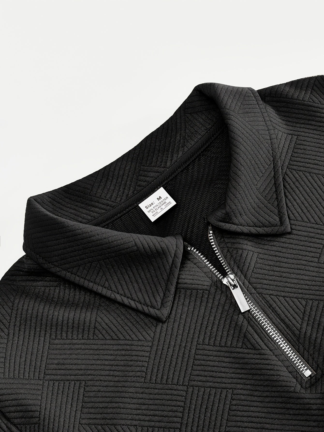 Men's gift: New American-style collar zipper sweatshirt for autumn and winter, versatile long-sleespanning sleeve.