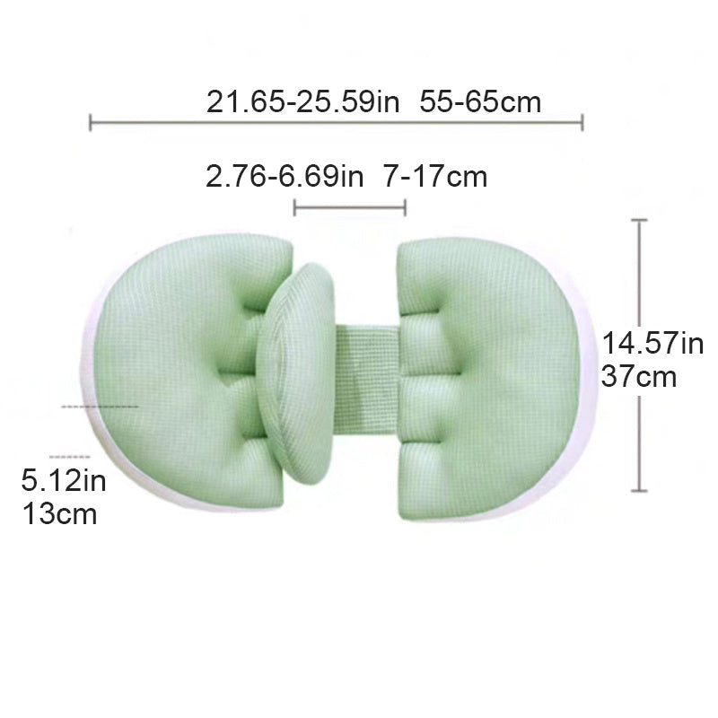 Set of 2 Ergonomic Maternity Pillows designed for Side Sleeping - Provides Full Body Support for Back, Belly, Hips & Waist - Customizable Comfort Pregnancy Cushion