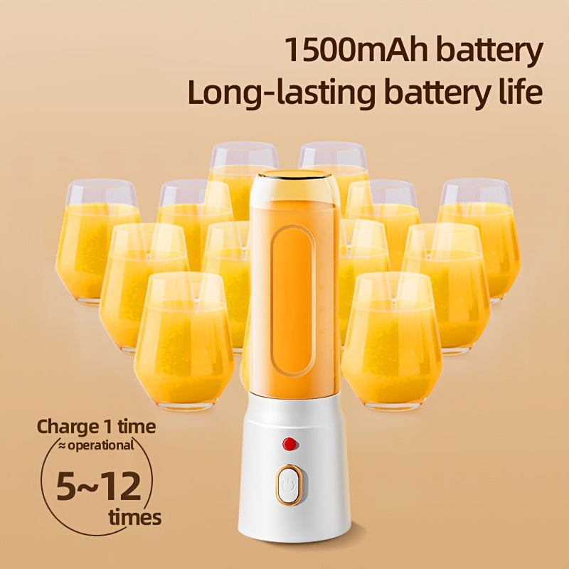 Introducing a convenient set of electric juicing cups with a portable dual-cup design, ideal for students and home use. This versatile juicer is equipped with USB charging and runs on a lithium battery, making it an excellent choice for family