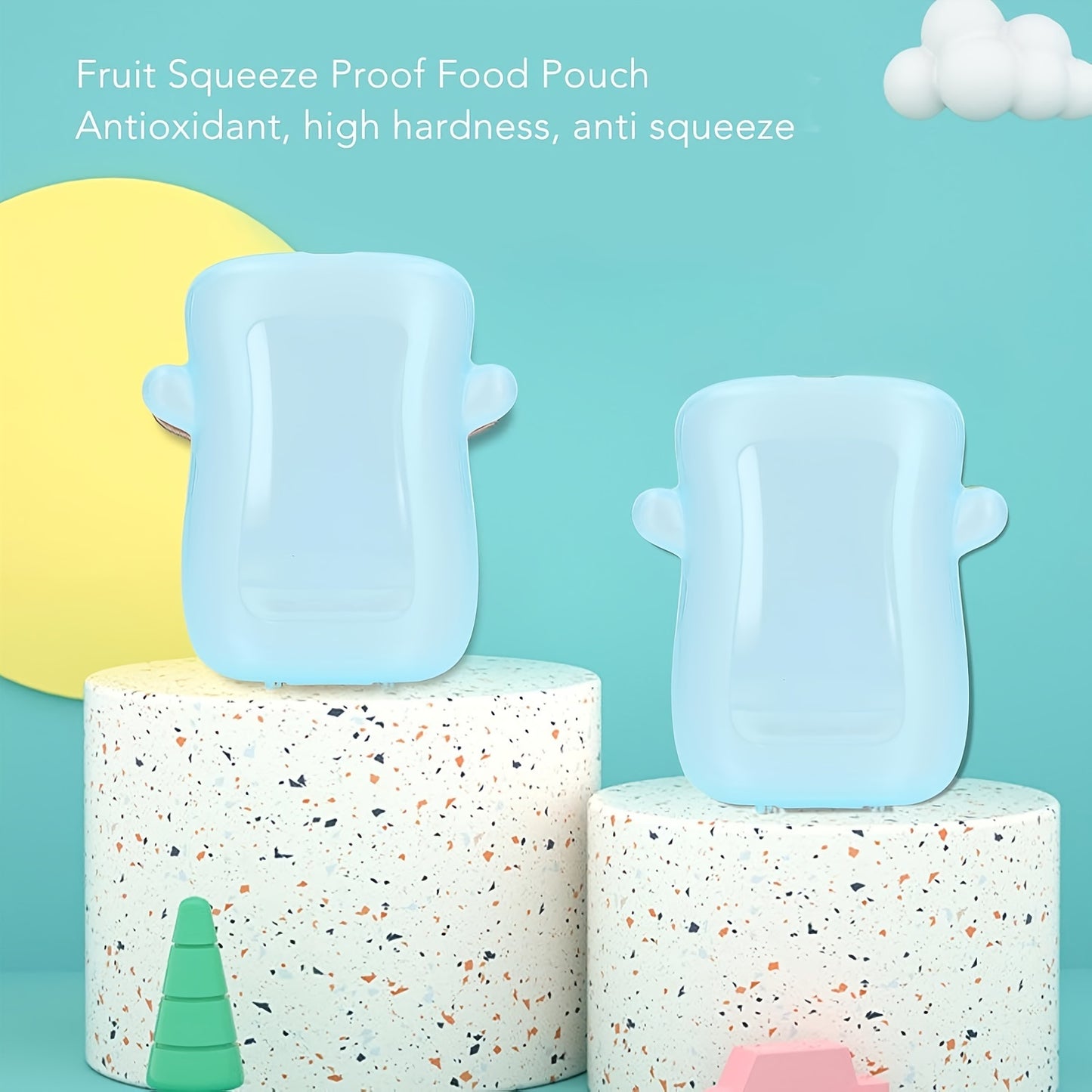 1/2 pcs Kids' Fruit Food Supplement Bags, Fruit & Veggie Juice Spray Pouches, Handy Jelly & Fruit Puree Bags.